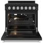 Thor Kitchen Gordon Ramsay 6 Cu. Ft. Professional Gas Range with Stainless Steel Handle Kit in Black, , large