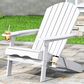 Hearth and Haven Bellwood Outdoor Foldable Adirondack Chair with Cup Holder in White, , large