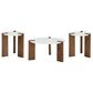 Ashley Isanti 3-Piece Occasional Table Set in White and Light Brown, , large