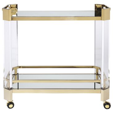 Butler Charlevoix Serving Cart in Gold, , large