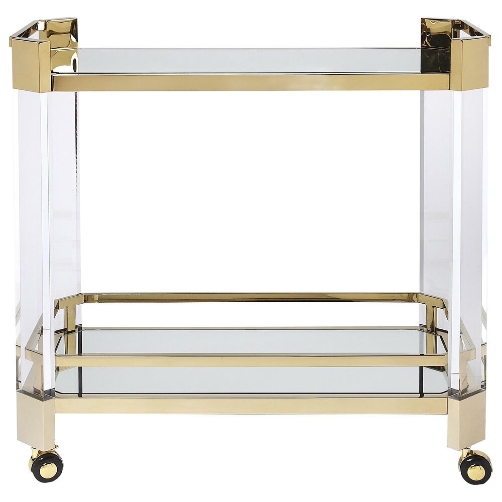 Butler Charlevoix Serving Cart in Gold, , large