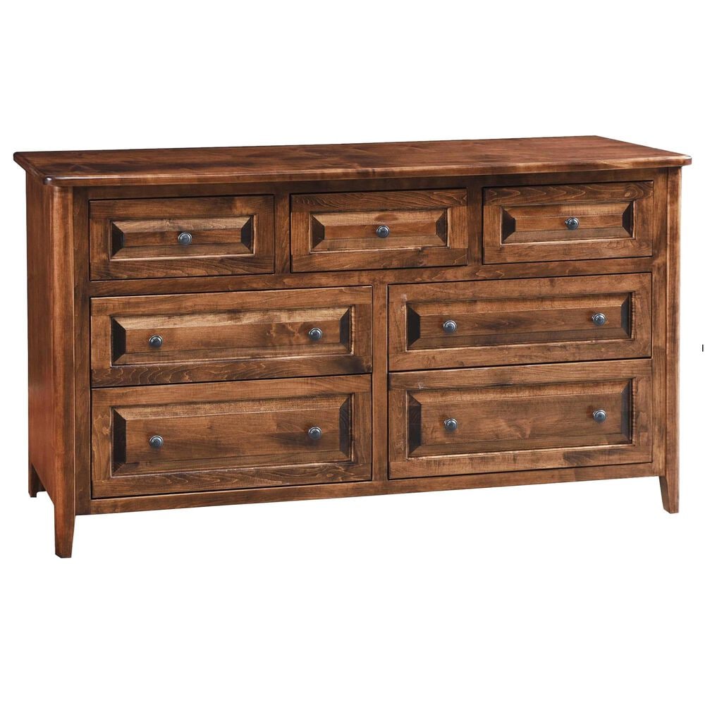 Archbold Furniture Carson 7-Drawer Dresser in Maple Bark, , large