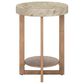 Belle Furnishings Danby Chairside Table in Nutmeg and Alabaster, , large