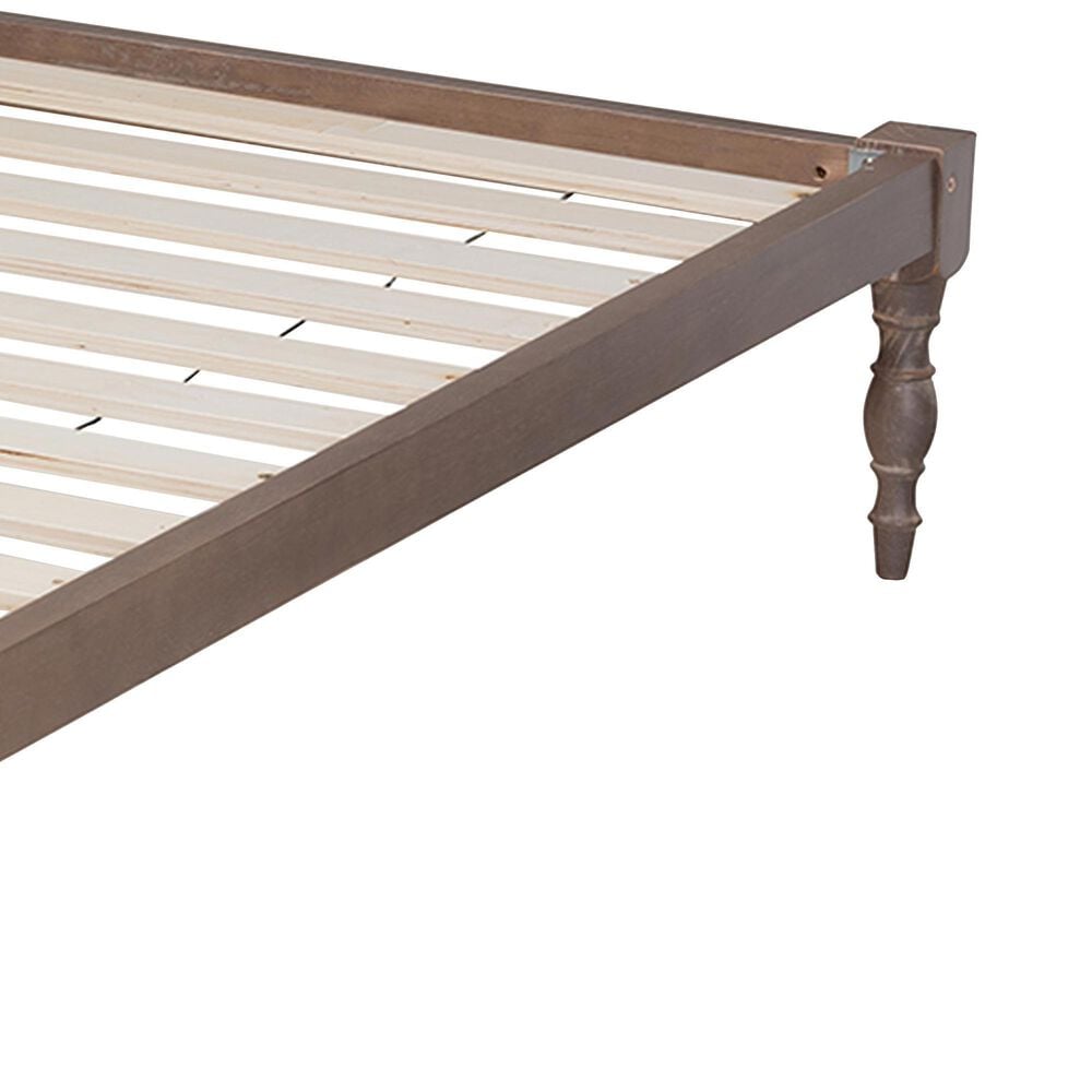 Baxton Studio Iseline Queen Platform Bed Frame in Antique Oak, , large