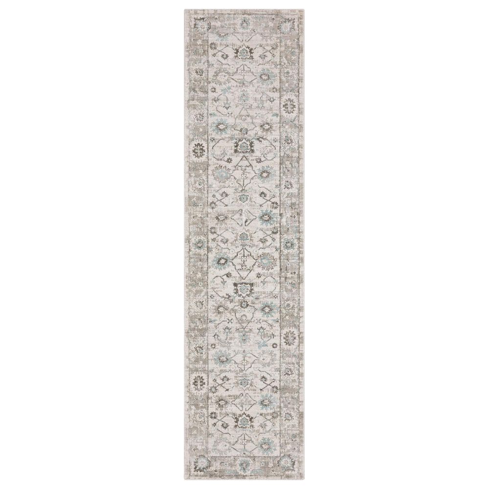 Oriental Weavers Windham WIN04 Ivory and Blue 2"6" x 10" Runner, , large