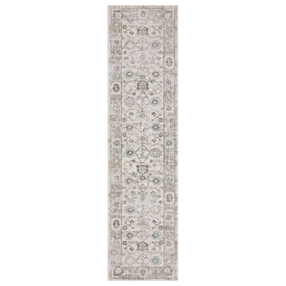 Oriental Weavers Windham WIN04 Ivory and Blue 2"6" x 10" Runner, , large