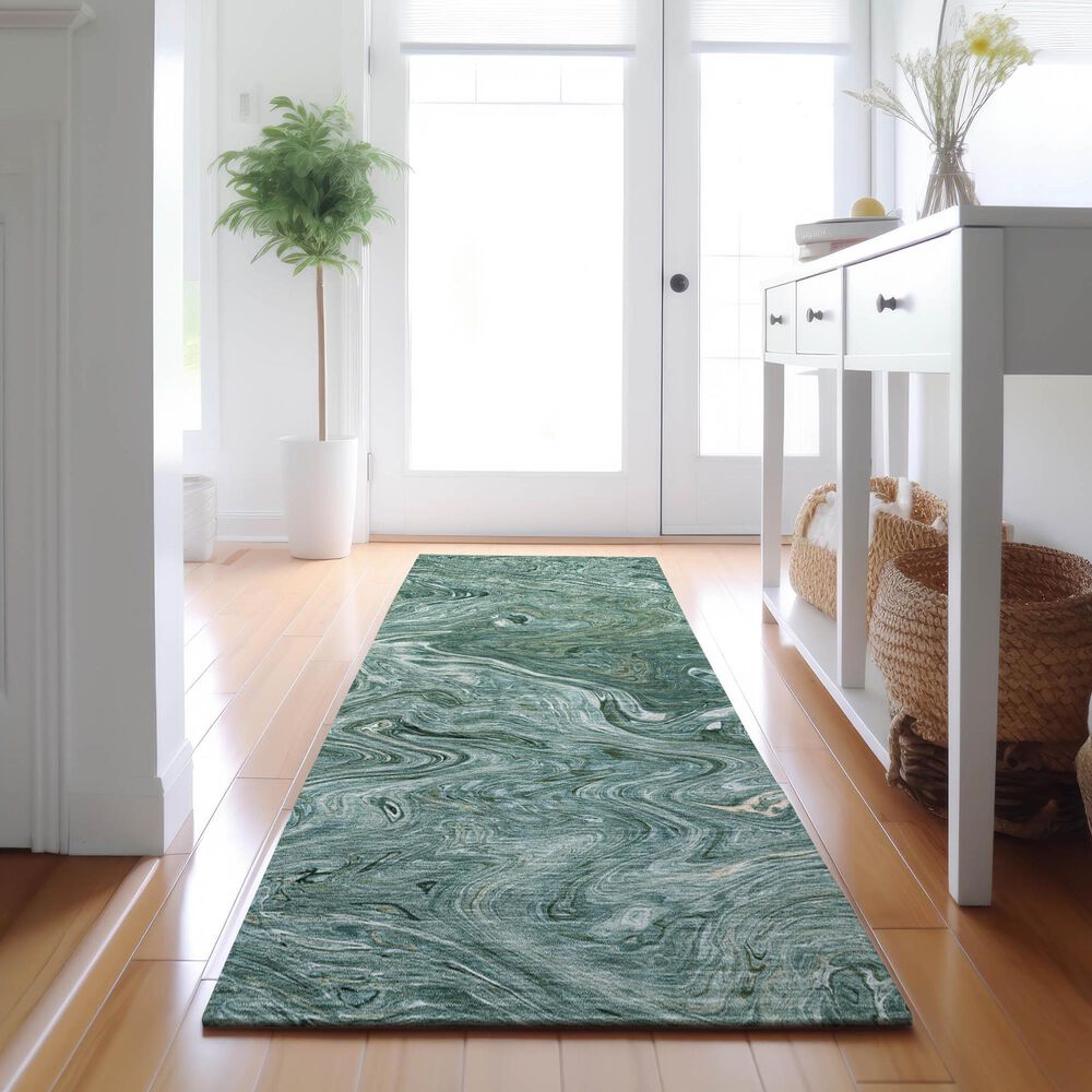 Dalyn Rug Company Ravenna RN8 2&#39;3&quot; x 7&#39;6&quot; Teal Runner, , large