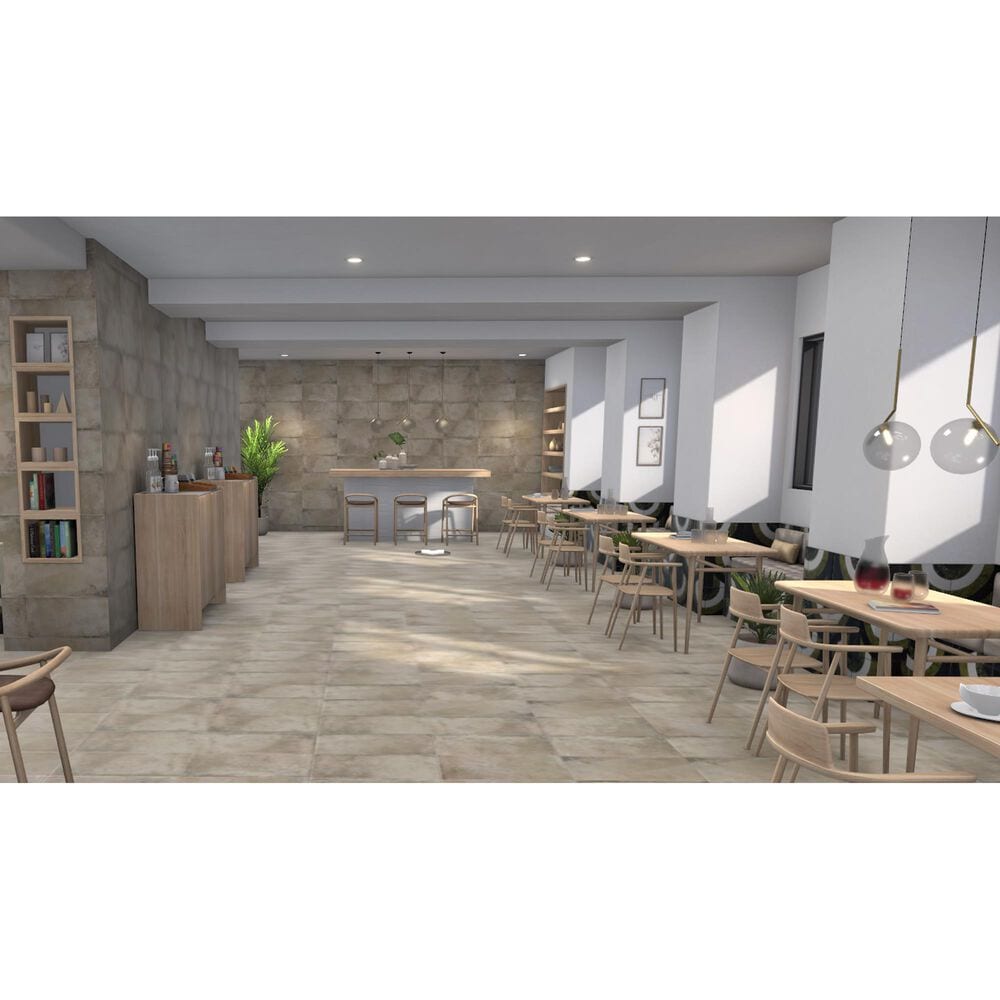 Soho Studio Caruso Delfi Dark Beige 12" x 24" Travertine Look Matte Porcelain Tile, , large