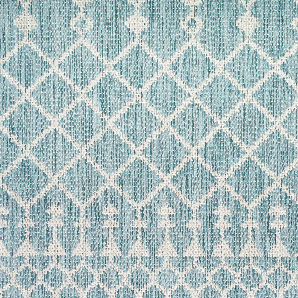 Nourison Positano Southwestern Aqua 9&#39; x 12&#39; Indoor/Outdoor Area Rug, , large