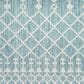 Nourison Positano Southwestern Aqua 9" x 12" Indoor/Outdoor Area Rug, , large