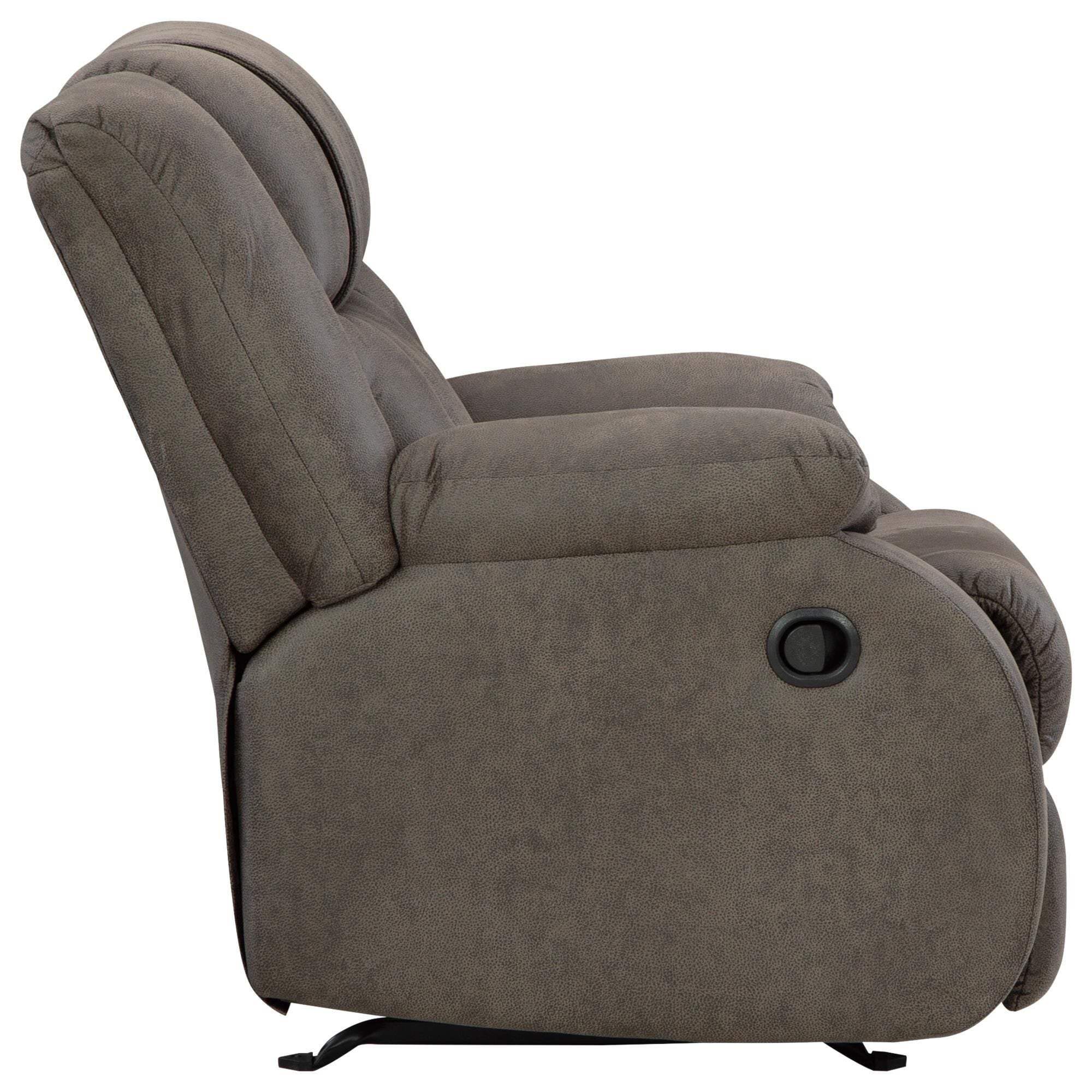 ash.0401  Ashley First Base Manual Recliner in Gunmetal