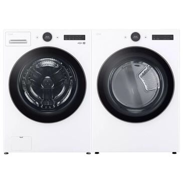 LG 5.0 Cu. Ft. Washer and 7.4 Cu. Ft. Electric Dryer in White , , large