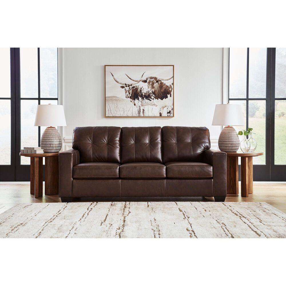 Ashley Santorine Stationary Queen Sofa Sleeper in Dark Brown, , large