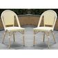 Furniture of America Toby Patio Side Chair in Yellow/White (Set of 2), , large