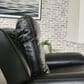 Ashley Warlin Power Reclining Sofa in Black, , large