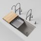 Blanco Inteos 45" Undermount Single Bowl Kitchen Sink in Truffle, , large