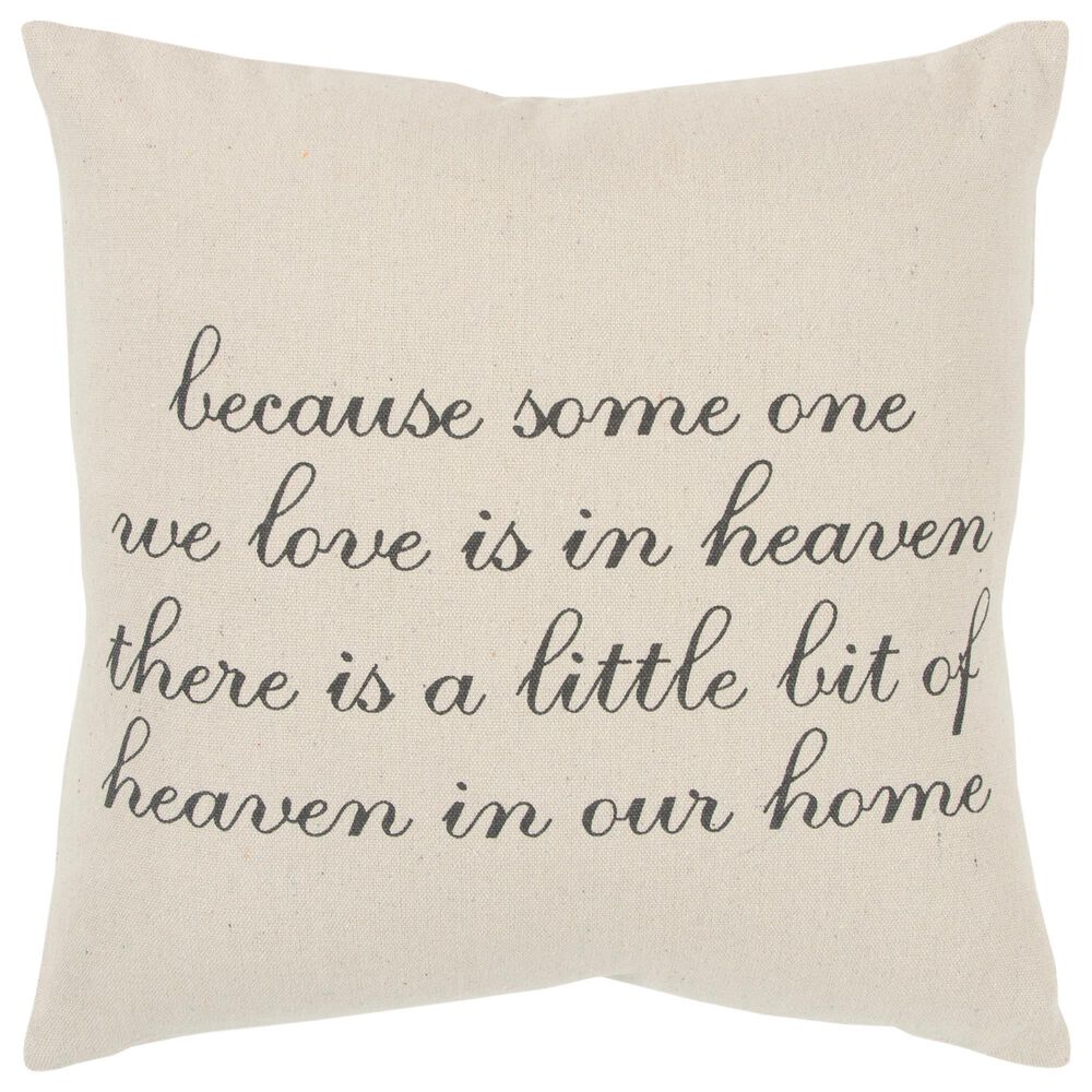 Rizzy Home Sentiment Contemporary 20" Poly Filled Pillow in Natural, , large