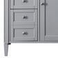 James Martin Vanities Brittany 30" Single Bathroom Vanity in Urban Gray with 3 cm Lime Delight Quartz Top and Rectangular Sink, , large