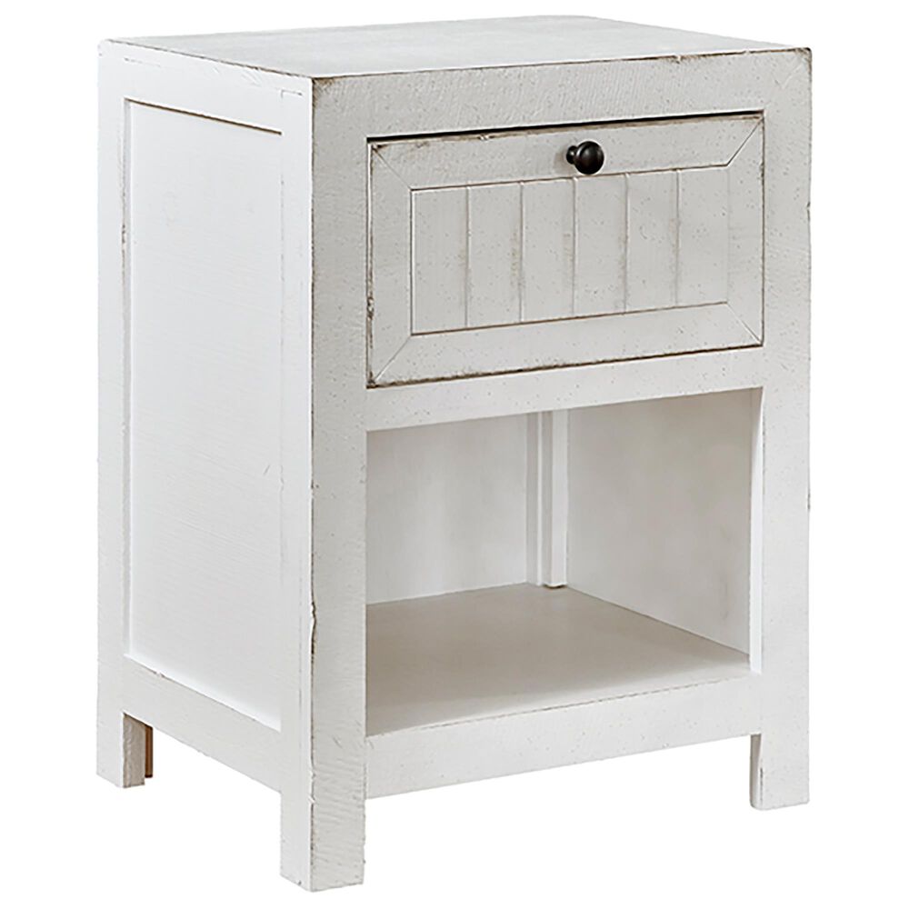 Tiddal Home Elmhurst 1 Drawer Nightstand in Cotton White, , large