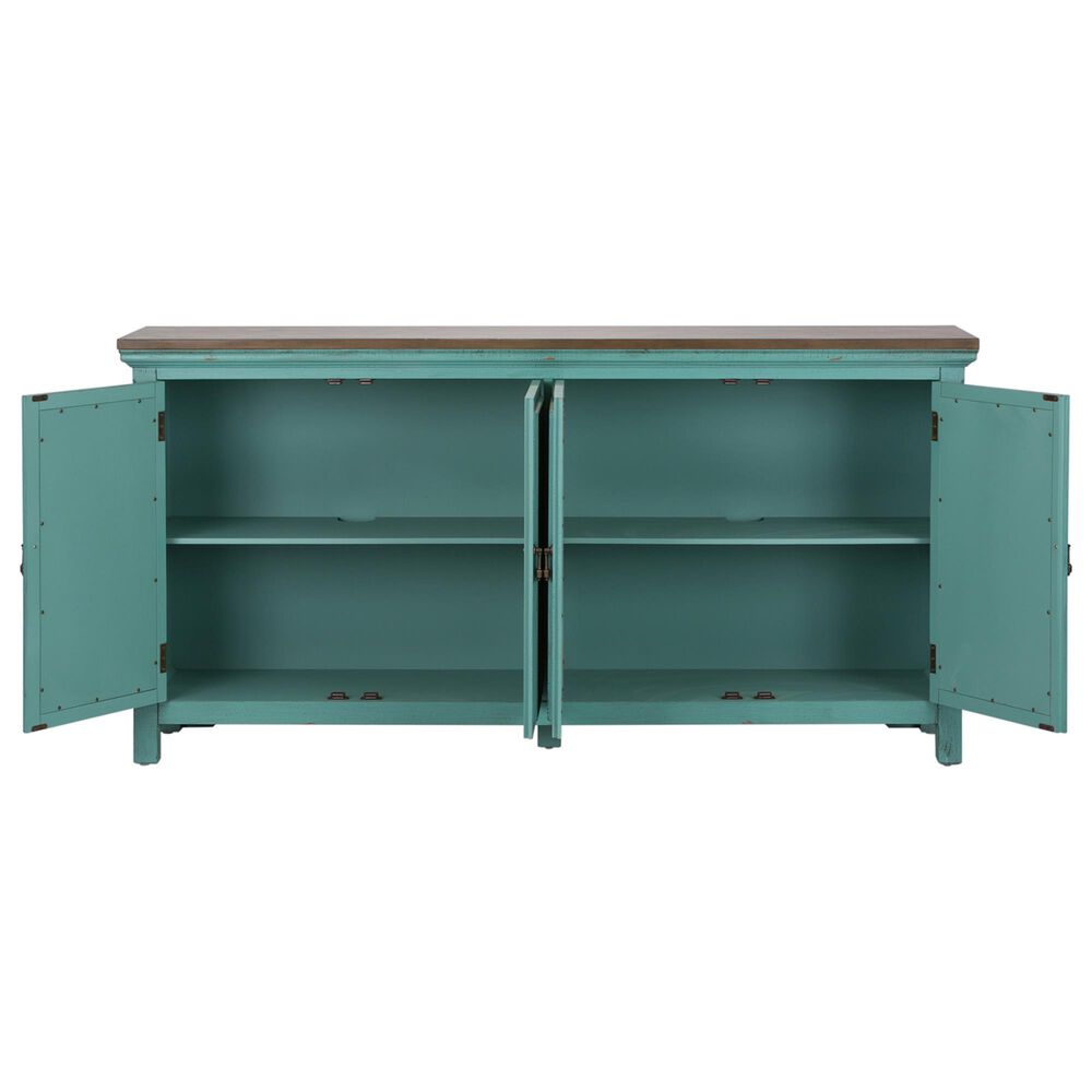 Belle Furnishings Kensington 4-Door Accent Cabinet in Blue, , large