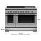 Fisher & Paykel 48" Freestanding Liquid Propan Gas Range with 5 Burners and Griddle in Stainless Steel, , large