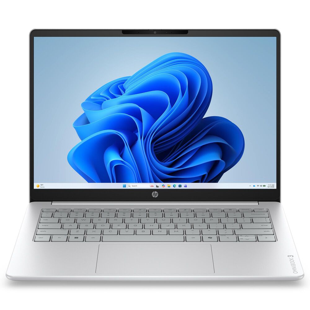 HP OmniBook 3 14" Laptop | AMD Ryzen 3 30 - 8GB RAM - AMD Radeon 610M Graphics - 512GB SSD in Glacier Silver, , large