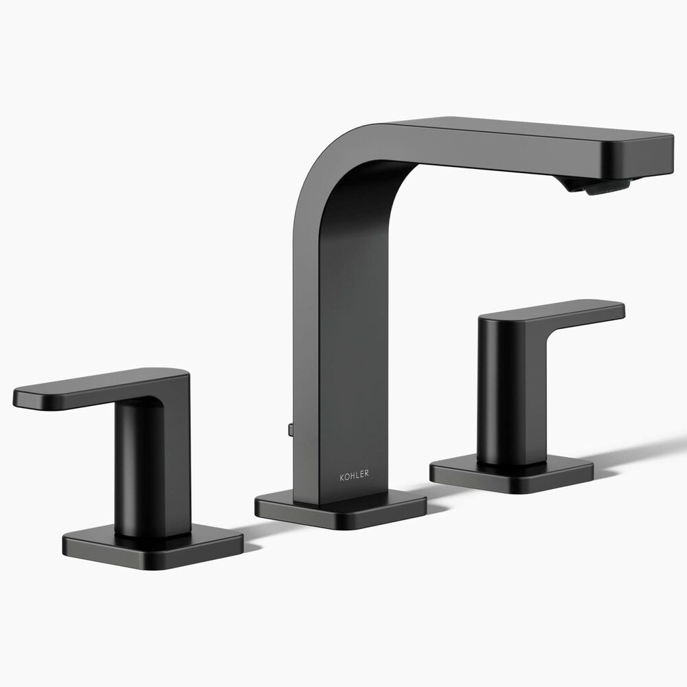 Kohler Parallel Widespread Bathroom Sink Faucet in Matte Black, , large