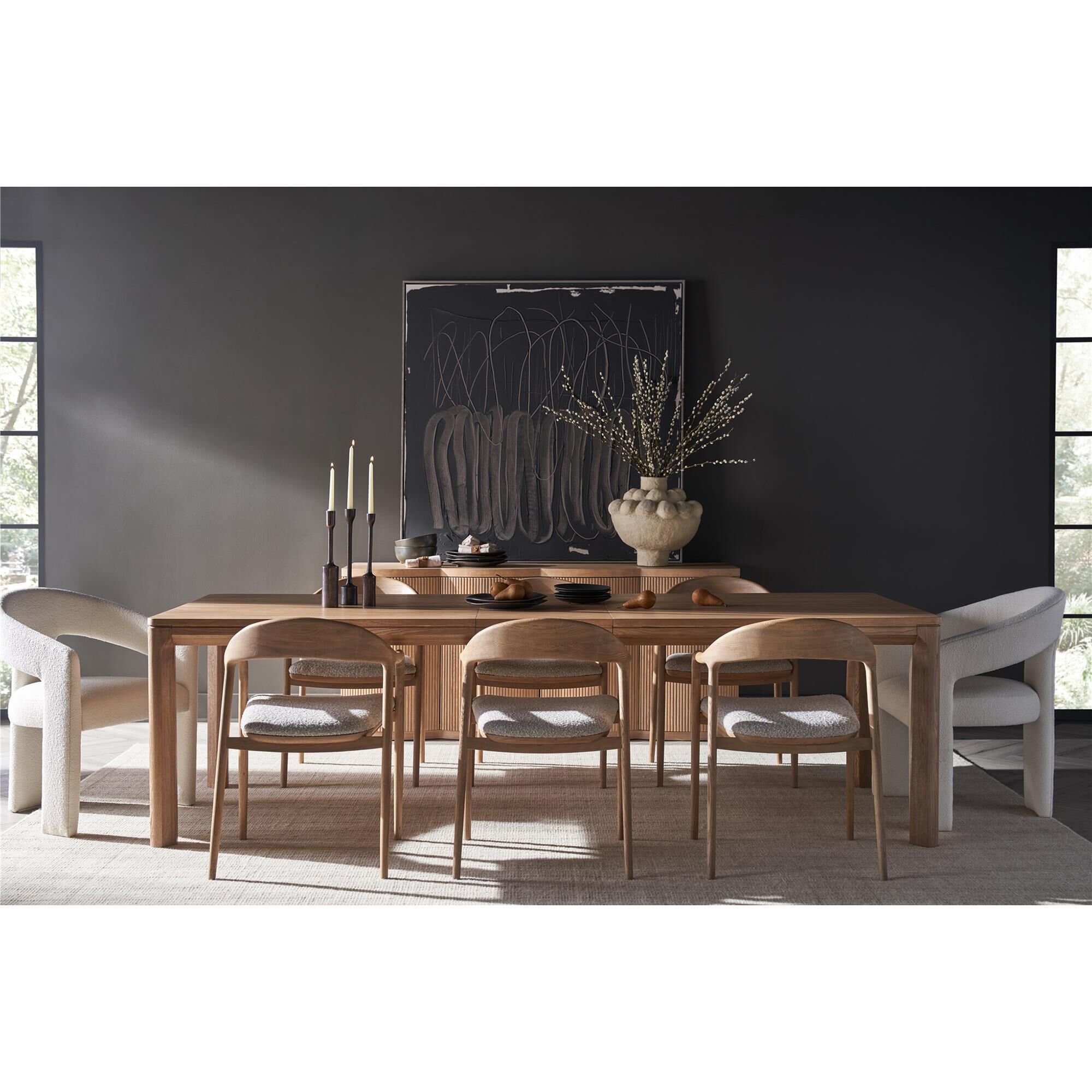 Outdoor Teak and Faux Rattan Dining Chair - Mecox Gardens