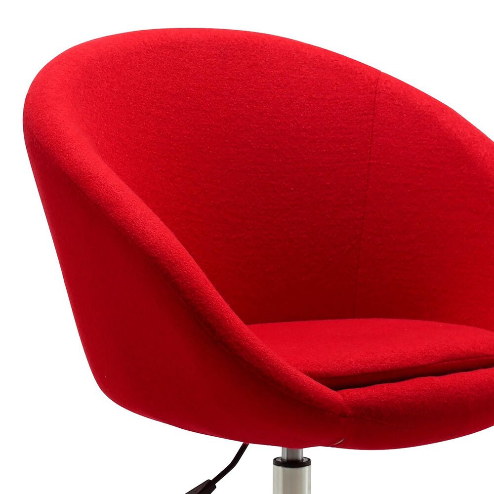 Dayton Hopper Adjustable Swivel Chair in Red, , large