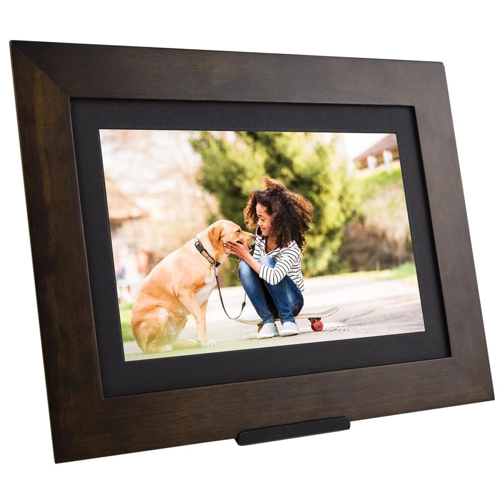 Brookstone PhotoShare Friends and Family 10.1" Smart Digital Photo Frame in Espresso, , large