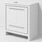 Lexora Home Lafarre 30" Single Bathroom Vanity in White with 2 cm White Quartz Top and Rectangular Sink, , large