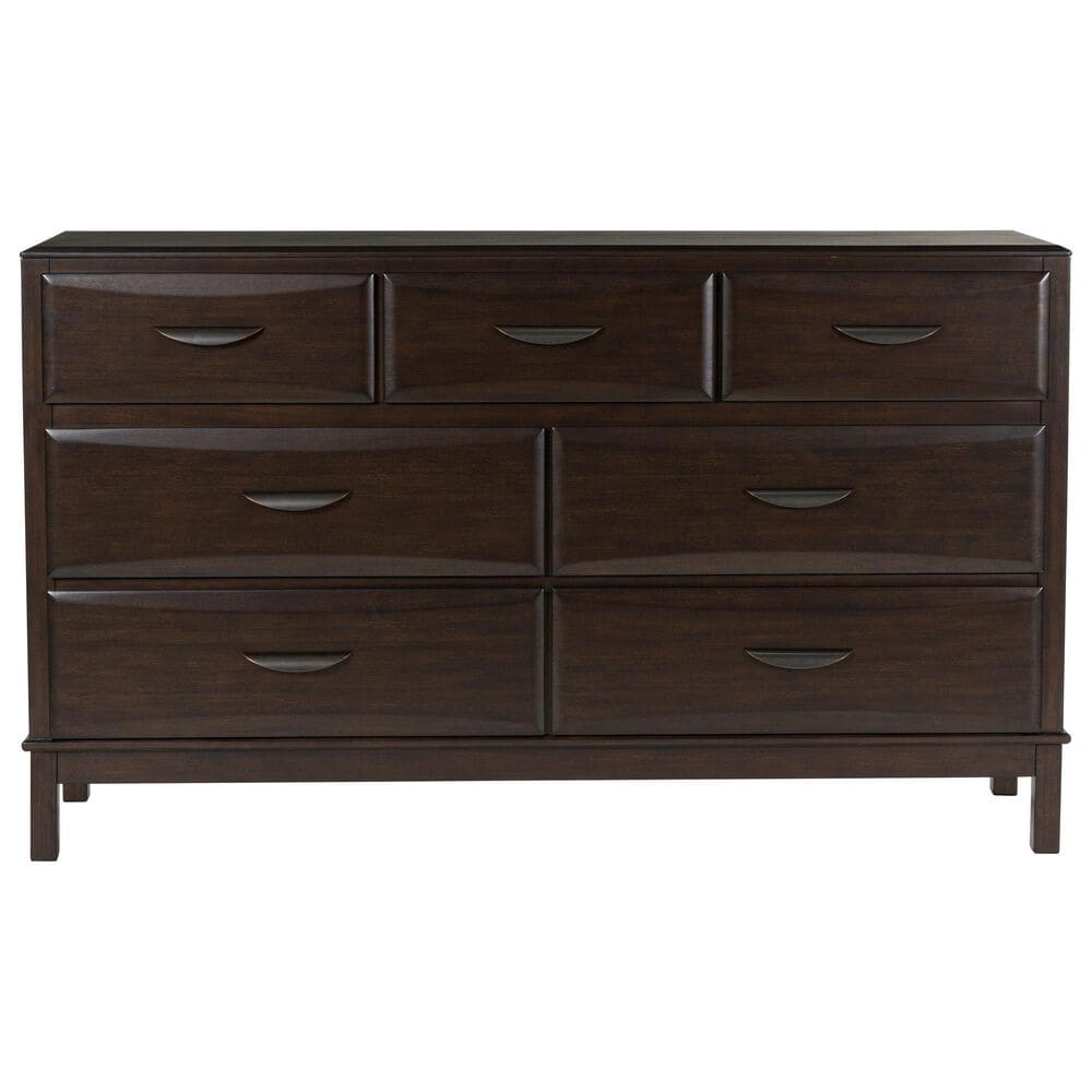 Ashley Vanmore 4-Piece Queen Storage Bedroom Set in Dark Brown, , large