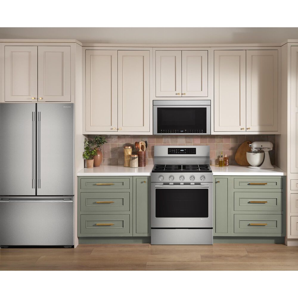 KitchenAid 5.0 Cu. Ft. Smart Freestanding Gas Range with Convection Cooking Modes in Fingerprint Resistant Stainless Steel, , large