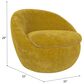 Golden Wave Furniture Blossom Swivel Chair in Yellow, , large