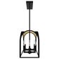 Hunter Dukestown 8-Light Linear Chandelier in Natural Iron and Gold Leaf, , large
