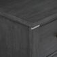 New Heritage Design Odessa Queen Upholstered Bed with Two Nightstands in Charcoal and Silver, , large