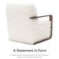 Furniture of America Neyra Long-Haired Accent Chair in White, , large