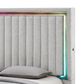 Modern Market Elias King Upholstered Bed with Speakers and LED Lighting, , large