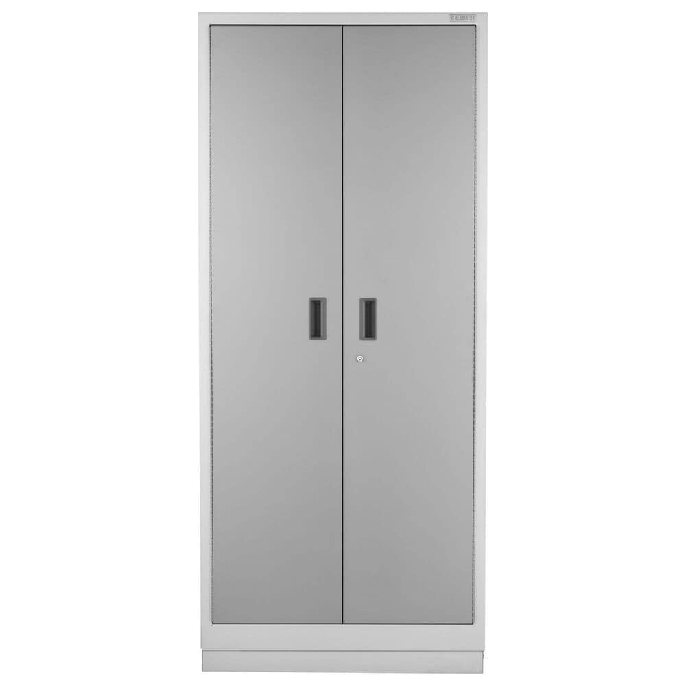 Gladiator Premier Pre-Assembled 84" Cabinet in Hammered White and Gray Slate, , large