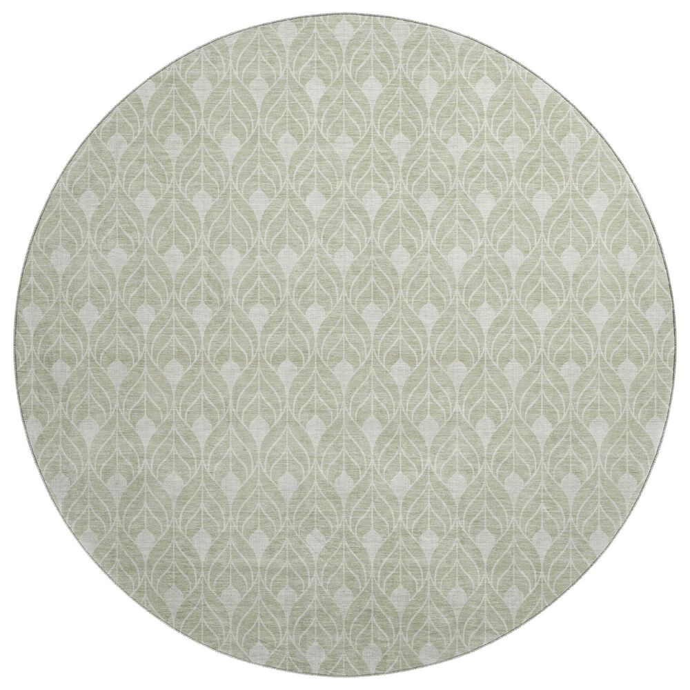 Dalyn Rug Company The Reserve TR10 Celery 8" Round Indoor/Outdoor Area Rug, , large