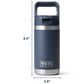 YETI Rambler Jr. 12 Oz Kids Water Bottle with Color-Matched Straw Cap in Sea View, , large