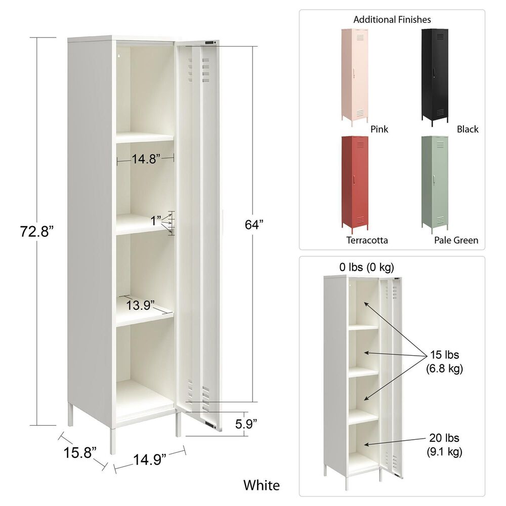DHP Mission District Locker Storage Cabinet in Terracotta, , large