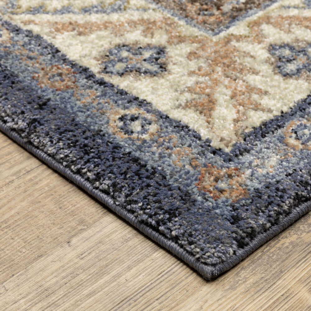 ROW by Oriental Weavers Gemma Oriental Blue and Rust 7'10" x 10' Area Rug, , large