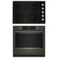 KitchenAid 2-Piece Kitchen Package with Black Ore 30" Smart Single Wall Oven and Black 30" Electric Cooktop, , large