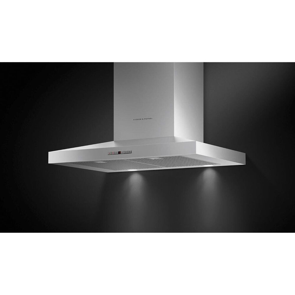 Fisher and Paykel 30" Wall Chimney Pyramid Vent Hood in Stainless Steel Nebraska Furniture Mart