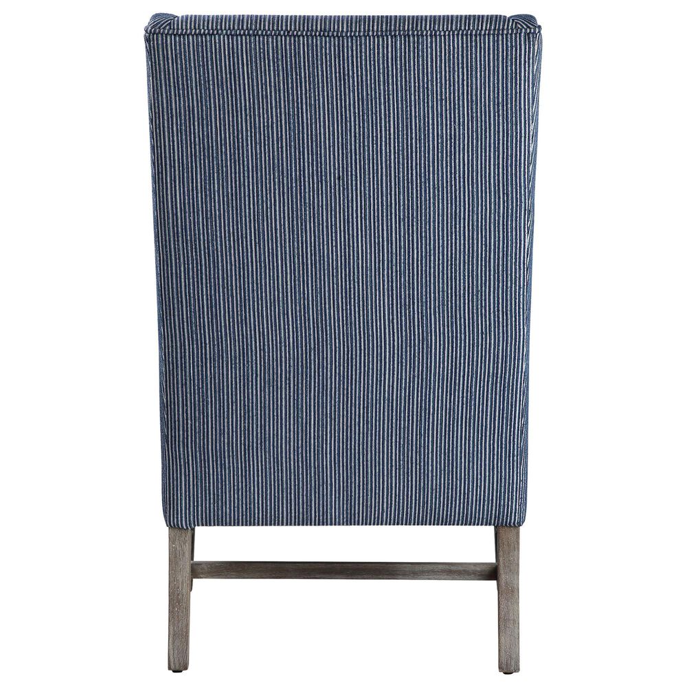 Uttermost Galiot Accent Chair in Blue and White, , large