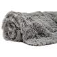 50" x 65" Faux Long Fur Throw Blanket in Gray, , large