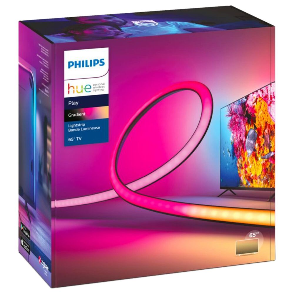 Philips Hue 65&quot; Lightstrip and Smart Bridge in White, , large