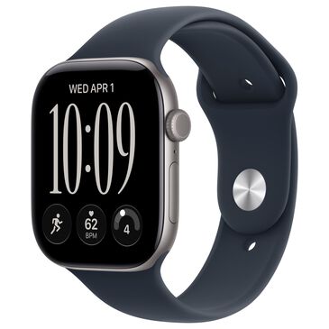 Apple Watch Series 12 (GPS) 46mm Space Gray Aluminum Case with Navy Blue Sport Band - S/M (Pre-Order), , large