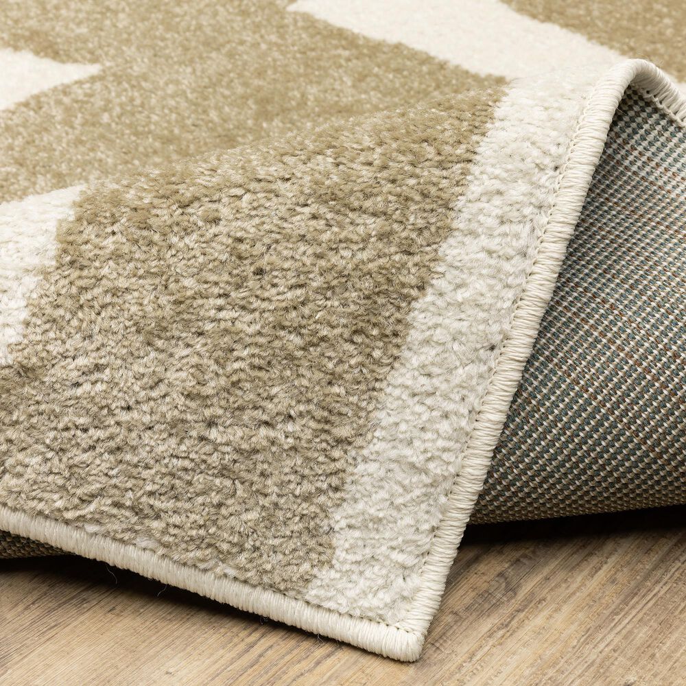 ROW by Oriental Weavers Quinn QUI09 Beige and Ivory 7'10" x 10' Area Rug, , large